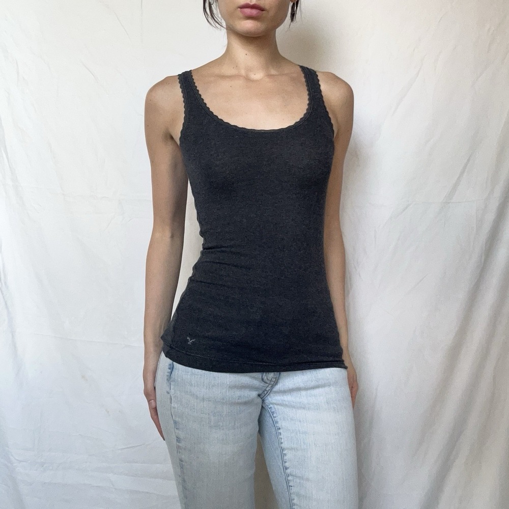 2000s American Eagle Lace Cami Top Y2K Coquette Romantic Feminine Whimsigoth